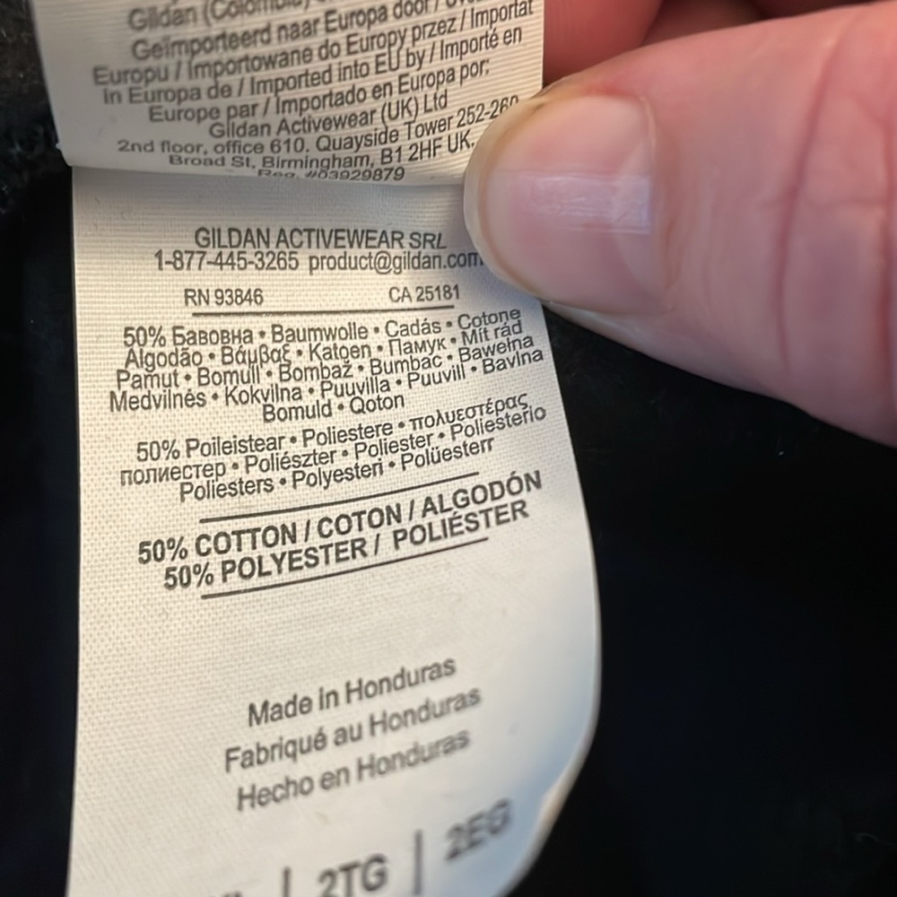 New with tags Gildan open bottom leg sweatpants. Black in color. Size 2XL. - Picture 6 of 8